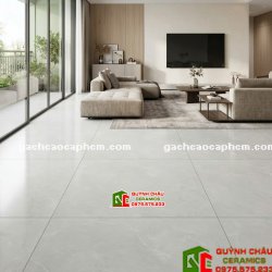  Gạch lát nền mờ mịn Baby Skin xám nhạt 1000x1000 ấn độ