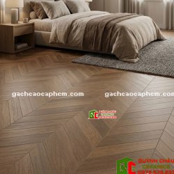 Gạch lát nền 60x120 giả gỗ nâu óc chó vân xương cá