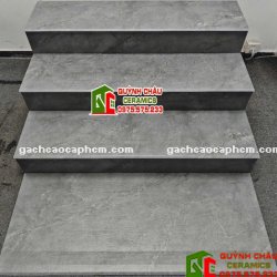 Gạch lát cầu thang 47x120 đá mờ xám