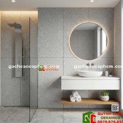 Gạch terrazzo kis đá granite 60x120 mờ xám