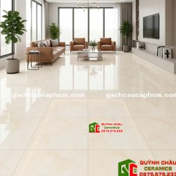 Gạch lát nền ấn độ 1000x1000 xương đá porcelain bóng kiếng vàng kem vân đá