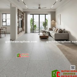 Gạch terrazzo kis đá granite 60x120 mờ xám