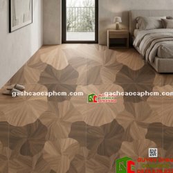Gạch 60x120 giả gỗ họa tiết hình lá sen nghệ thuật đẹp