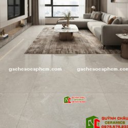Gạch lát nền 120x120cm Á Mỹ đá mờ màu kem
