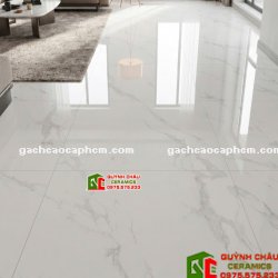 Gạch lát nền ấn độ 120x180 bóng kiếng màu trắng vân xám