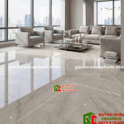 Gạch lát nền ấn độ 120x180 bóng kiếng màu xám vân đá
