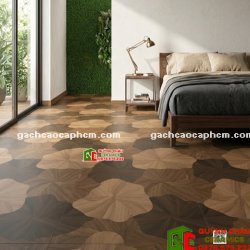 Mẫu gạch lá sen 60x120cm màu đậm gỗ