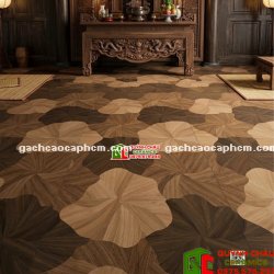 Mẫu gạch lá sen 60x120cm màu đậm gỗ