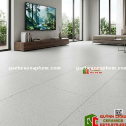 Gạch granite kis đá terrazzo màu sáng 60x120cm