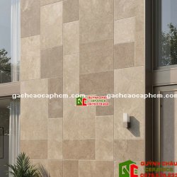 Gạch giả cổ 60x120 mix đa kích thước màu nâu nhạt