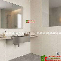 Gạch 60x120 granite kis đá terrazzo màu kem