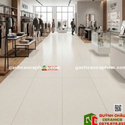 Gạch 60x120 granite kis đá terrazzo màu kem
