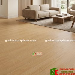 Gạch lát nền giả gỗ màu vàng 60x120cm trung quốc