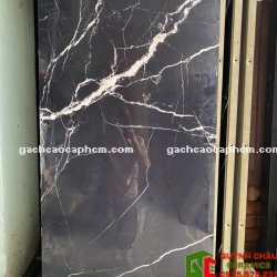 Gạch Bóng Kiếng 60x120 Cao Cấp Đá Marble Đen Vân Trắng