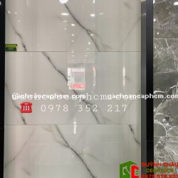 Gạch Bóng Kiếng Cao Cấp 60x120 Đá Marble Trắng Vân Đen