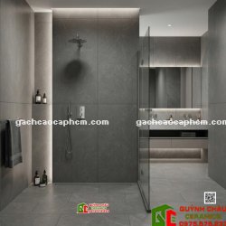 Gạch lát nền kis 60x120 granite men mờ xám đậm