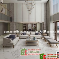 Gạch lát nền tasa 80x160 vân đá Marble trắng xám