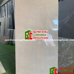 Gạch 60x120 màu nâu đá kim sa siêu bóng