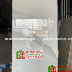 Gạch 80x160 ấn độ trắng xám marble vân đá bóng công nghệ ý