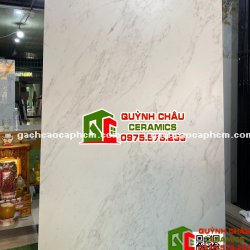 Gạch khổ lớn 120x180 bóng mờ trắng vân đá marble white ấn độ