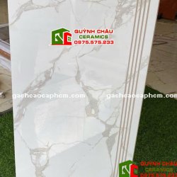 Gạch lát cầu thang 47x100 trắng vân giả đá