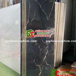 Gạch lát cầu thang 47x120 đen vân nhũ vàng cao cấp