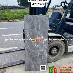 Gạch lát cầu thang 47x120 trung quốc xám vân đá