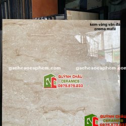 Gạch lát nền 120x120 ấn độ kem vàng vân đá bóng kiếng
