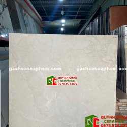 Gạch lát nền 120x120cm Á Mỹ đá mờ màu kem
