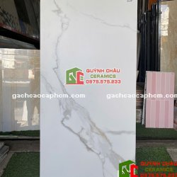 Gạch lát nền 60x120 trắng giả đá mờ mịn baby skin cao cấp              