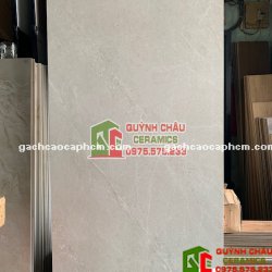 Gạch lát nền 80x160 ấn độ xám kem vân đá mờ công nghệ ý