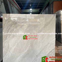 Gạch lát nền Á Mỹ 120x120 màu xám đối vân bóng kiếng