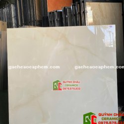 Gạch lát nền ấn độ 1000x1000 xương đá porcelain bóng kiếng vàng kem vân đá