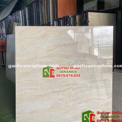 Gạch lát nền ấn độ 120x120 vàng kem bóng kính 