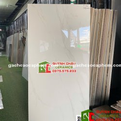 Gạch lát nền ấn độ 60x120 bóng trắng vân cao cấp