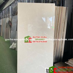 Gạch lát nền ấn độ 60x120 kem nhạt bóng kính cao cấp
