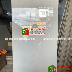 Gạch lát nền Malaysia 60x120 trắng vân hoạ tiết chìm