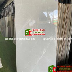Gạch lát nền Vicenza 60x120 xám bóng kính