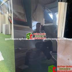 Gạch màu đen trơn 60x120 đá bóng kính ấn độ          