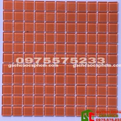 Gạch mosaic thủy tinh 30x30 màu hồng HD