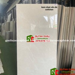 Gạch ốp lát Viglacera granite 60x120 kem nhạt bóng kính