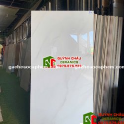 Gạch ốp tường 60x120 trắng vân nhạt bóng kính                