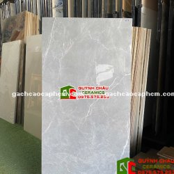 Gạch Vicenza 60x120 bóng xám vân trắng