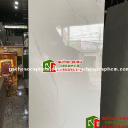 Gạch Vitto 60x120 trắng vân xám bóng kính