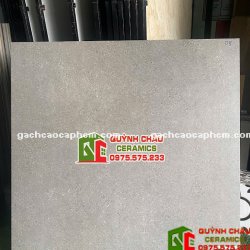 Gạch xương đá trắng 120x120 terrazzo full body mờ xám                   