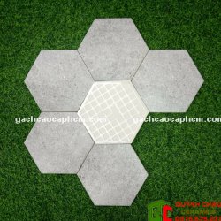 Gạch Lục Giác Lát Nền Màu Xám Tro 20×23