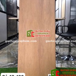 Mẫu gạch 47x120 lát cầu thang giả gỗ đẹp