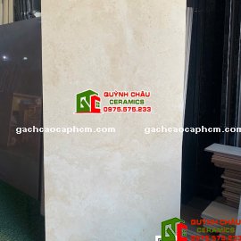Gạch 60x120 ấn độ full body carving mờ kem                             