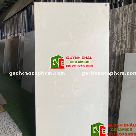 Gạch 60x120 baby skin bóng mờ kem vân trắng