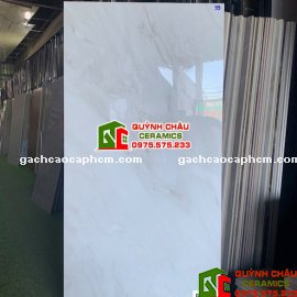 Gạch 60x120 bóng kính kem hồng vân sóng nhẹ                   